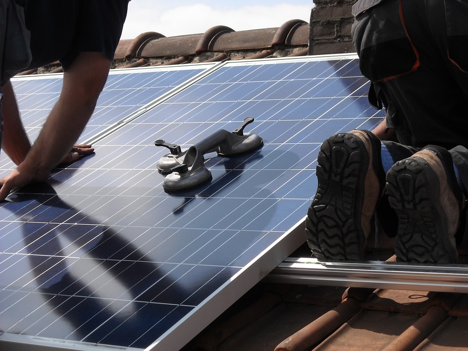 installing solar panels in a roof