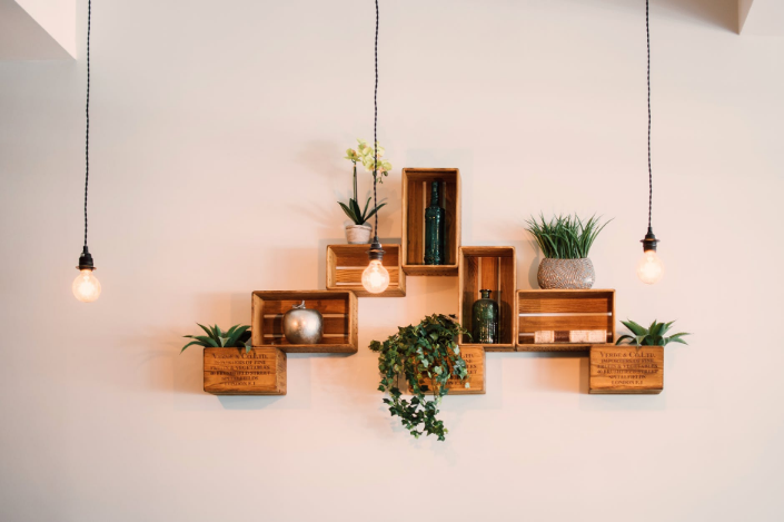 wall decoration and lamps